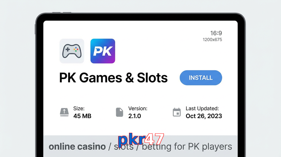 Game list for Pkr47 gameapk section