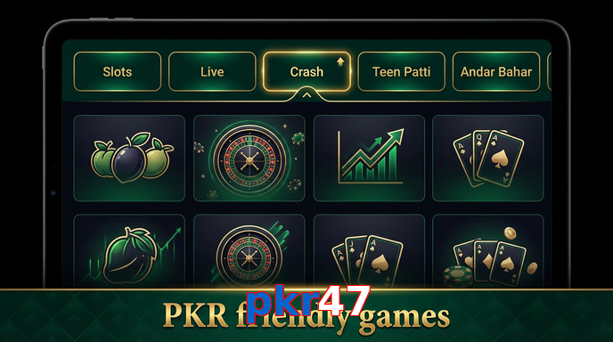 Game list for Pkr47 games section