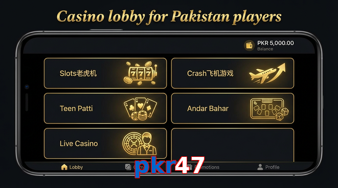 Lobby view of Pkr47 for Pakistan users